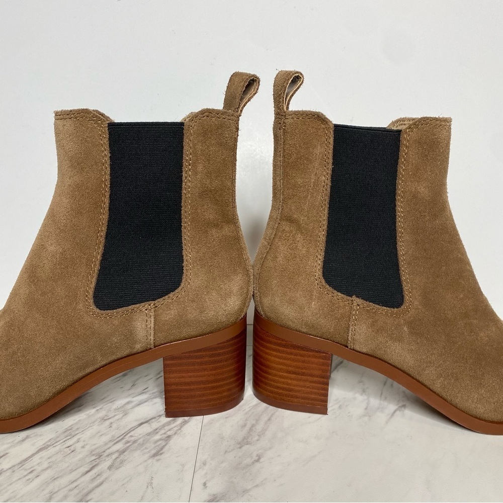 Steve Madden Rhiannon Cognac Suede Chelsea Bootie 7M - Picture 8 of 14